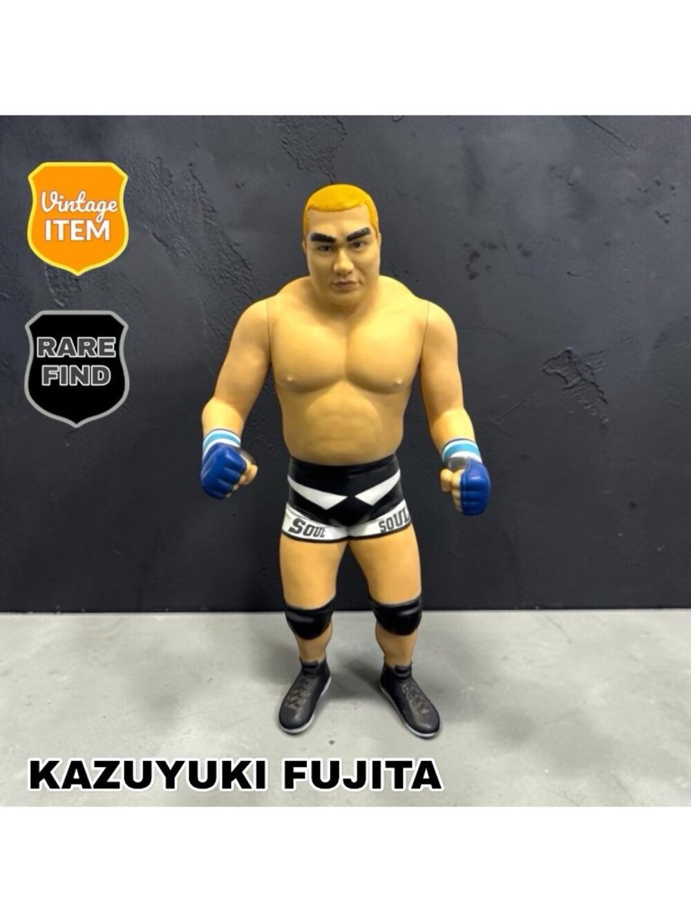 Vintage 2001 CharaPro NJPW Kazuyuki Fujita Deluxe Figure AJPW WWE AEW FMW ECW!
